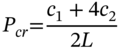 upper P Subscript italic c r Baseline equals Baseline StartFraction c 1 plus 4 c 2 Over 2 upper L EndFraction