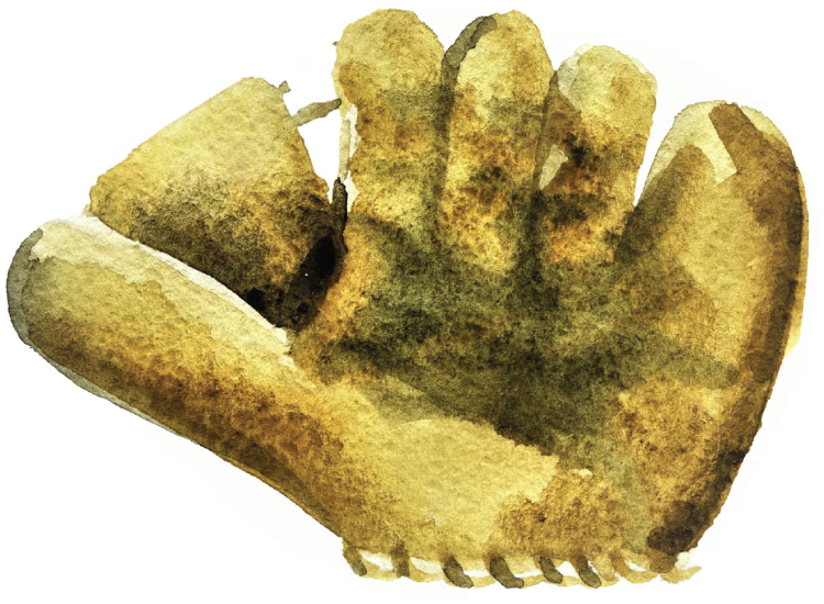 Picture of a hand glove made out of wool, indicating that it is used for socking money.