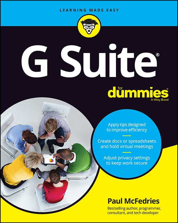 Cover: G Suite For Dummies by Paul McFedries