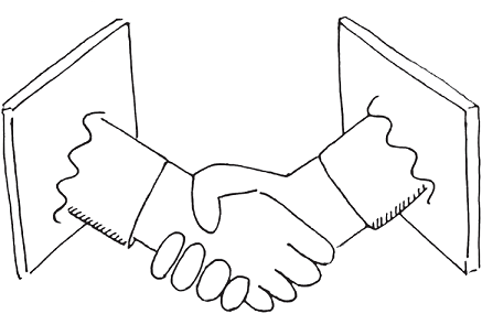 Schematic illustration of the virtual greeting.