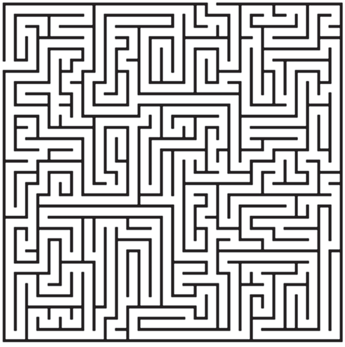 An illustration of a maze pattern.