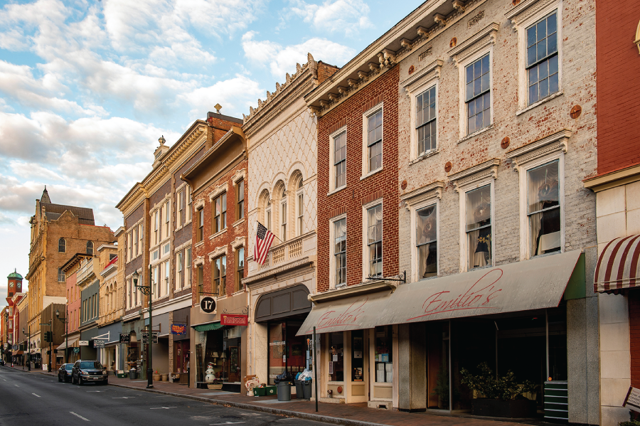 Photograph of Downtown Staunton, Virginia, is an old agricultural and railroad hub.