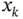 x Subscript k