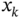 x Subscript k