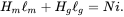 upper H Subscript m Baseline script l Subscript m Baseline plus upper H Subscript g Baseline script l Subscript g Baseline equals upper N i period