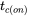 t Subscript c left-parenthesis o n right-parenthesis