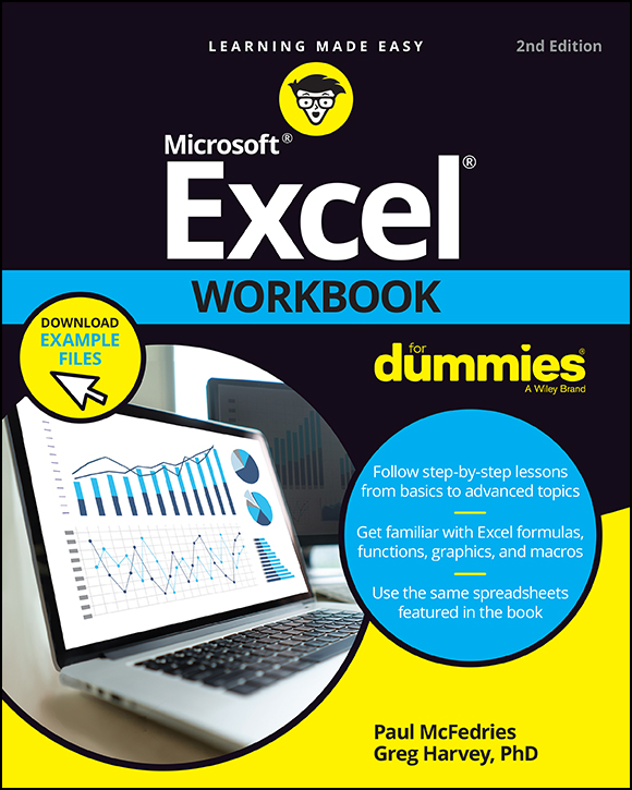 Cover: Microsoft Excel Workbook For Dummies, 2nd Edition by Paul McFedries, Greg Harvey