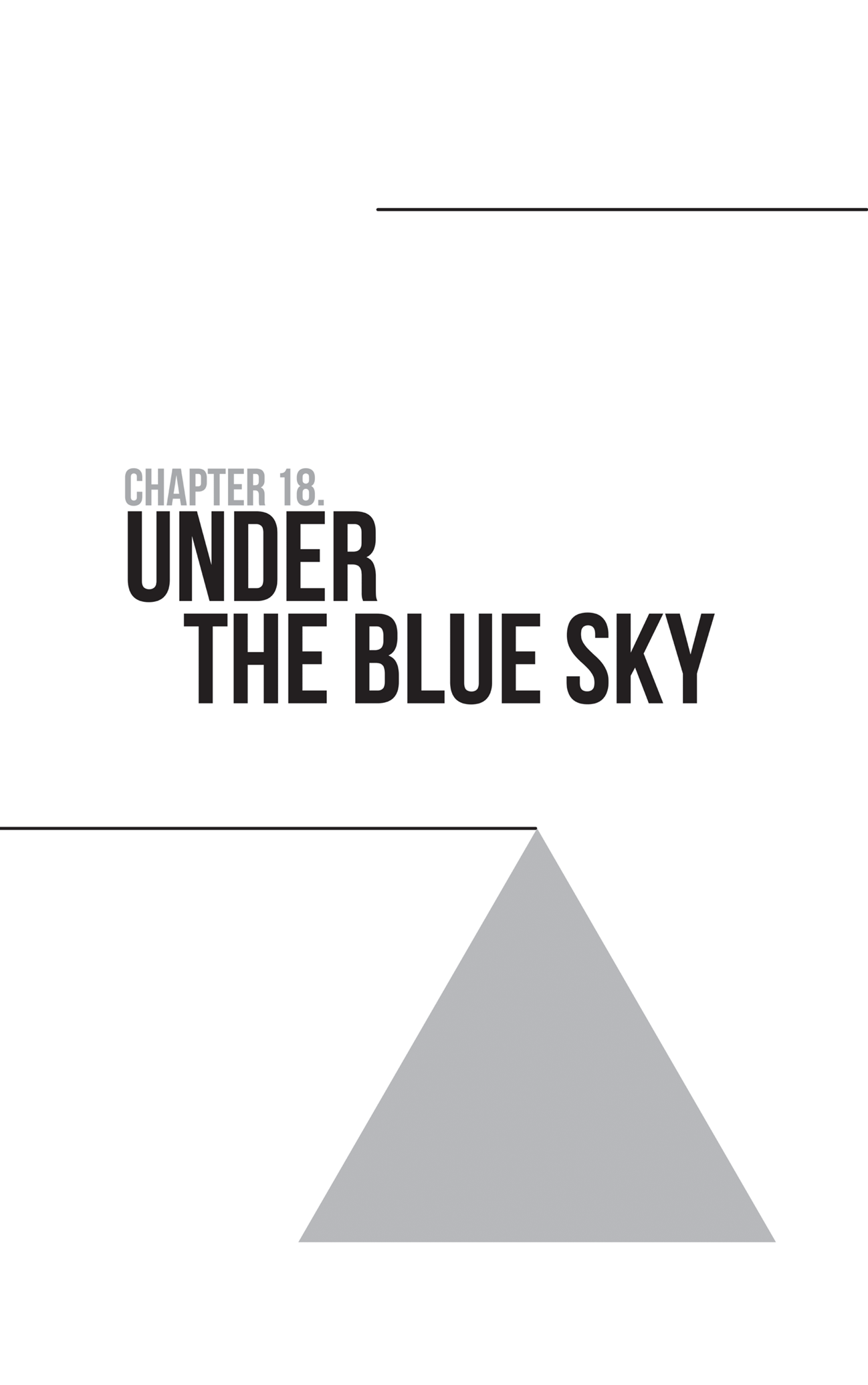 Schematic illustration of a triangle with the text labeled, under the blue sky.