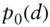 p 0 left-parenthesis d right-parenthesis