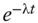 e Superscript minus normal lamda t