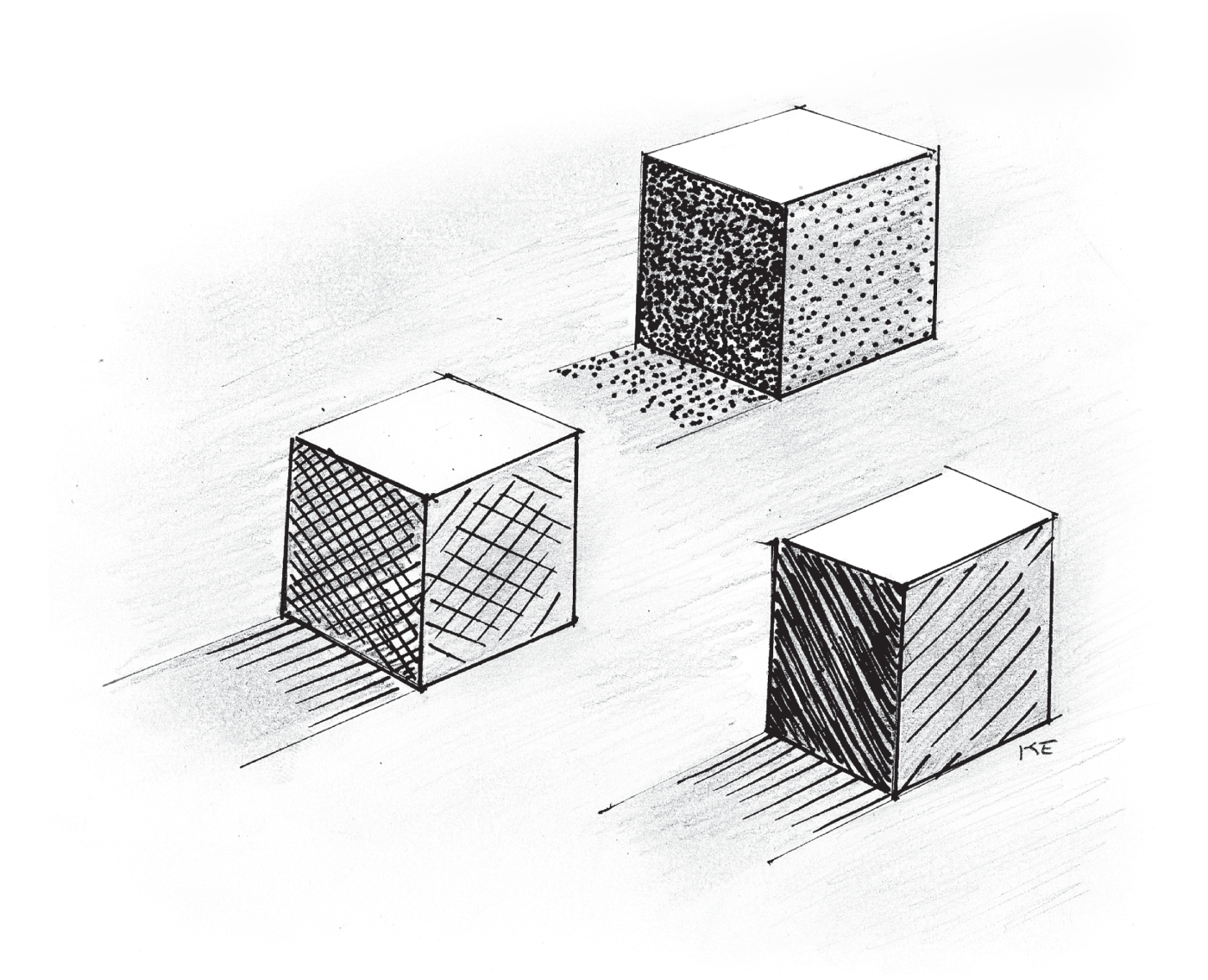 Schematic illustration of the collage of shapes.