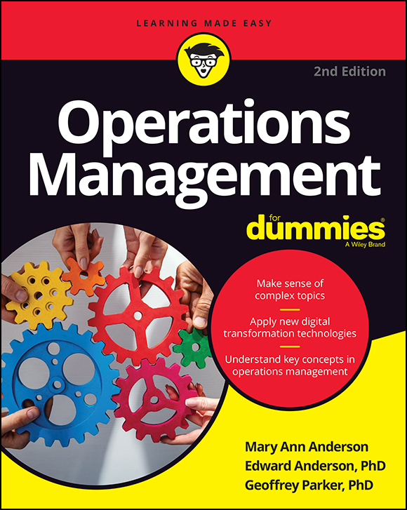 Cover: Operations Management For Dummies, 2nd Edition by Mary Ann Anderson, Edward Anderson and Geoffrey Parker