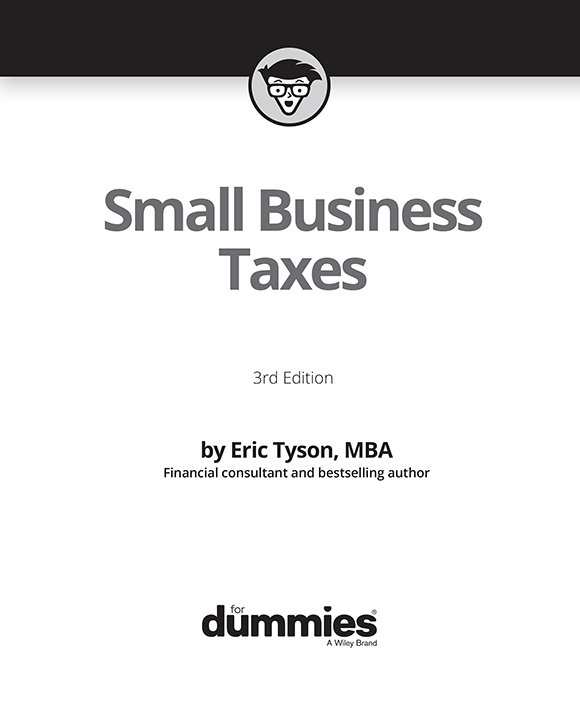 Title page Small Business Taxes For Dummies, 3rd Edition [Book]