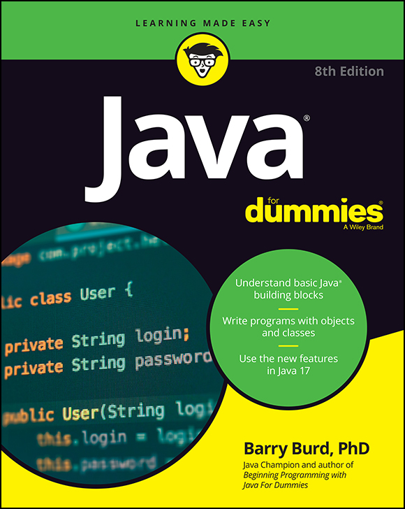 Cover: Java For Dummies, 8th Edition by Barry Burd