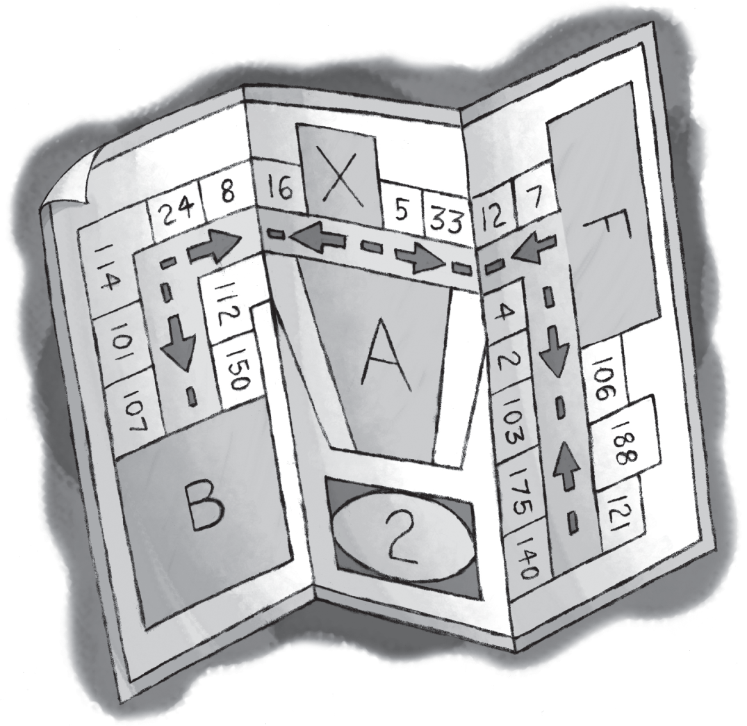 Schematic illustration of a puzzle board.