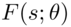 upper F left-parenthesis s semicolon theta right-parenthesis