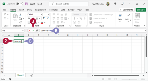 Snapshot of type the data.