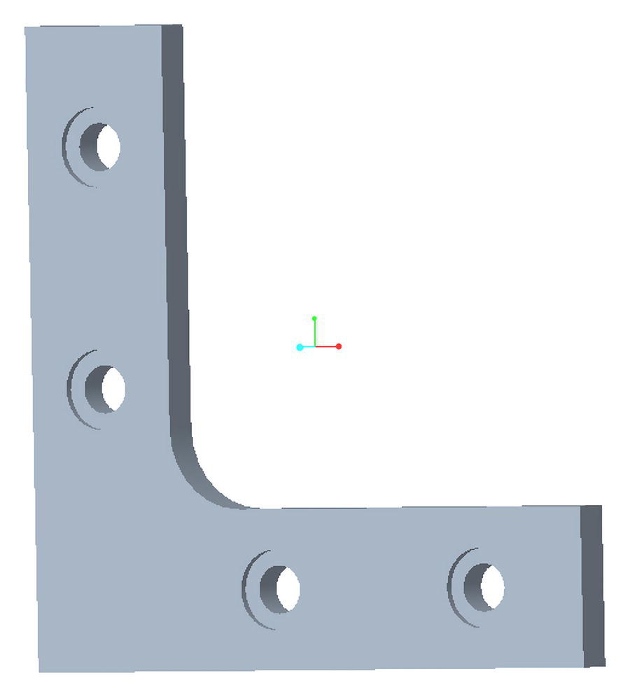 Snapshot of L-shaped flat bracket.