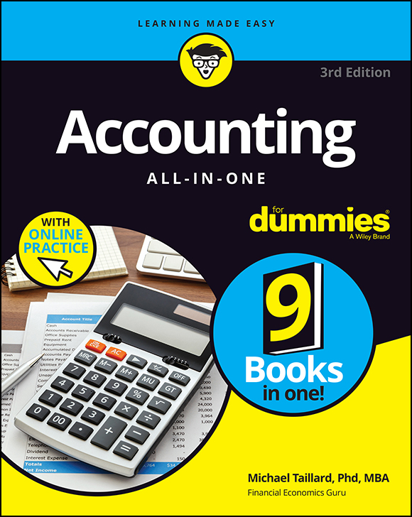 Cover: Accounting All-in-One For Dummies, 3 Edition by Michael Taillard