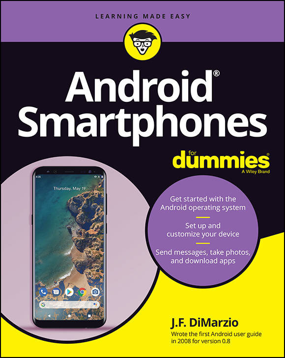 Cover: Android Smartphones For Dummies by J.F. DiMarzio