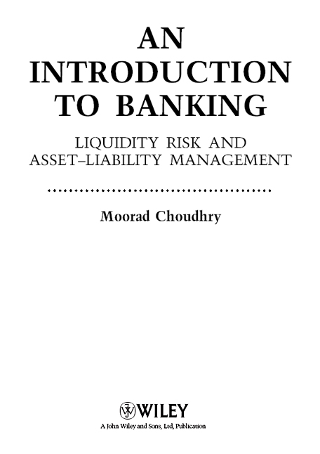 Title page - An Introduction to Banking: Liquidity Risk and Asset