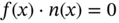 f left-parenthesis x right-parenthesis dot n left-parenthesis x right-parenthesis equals 0