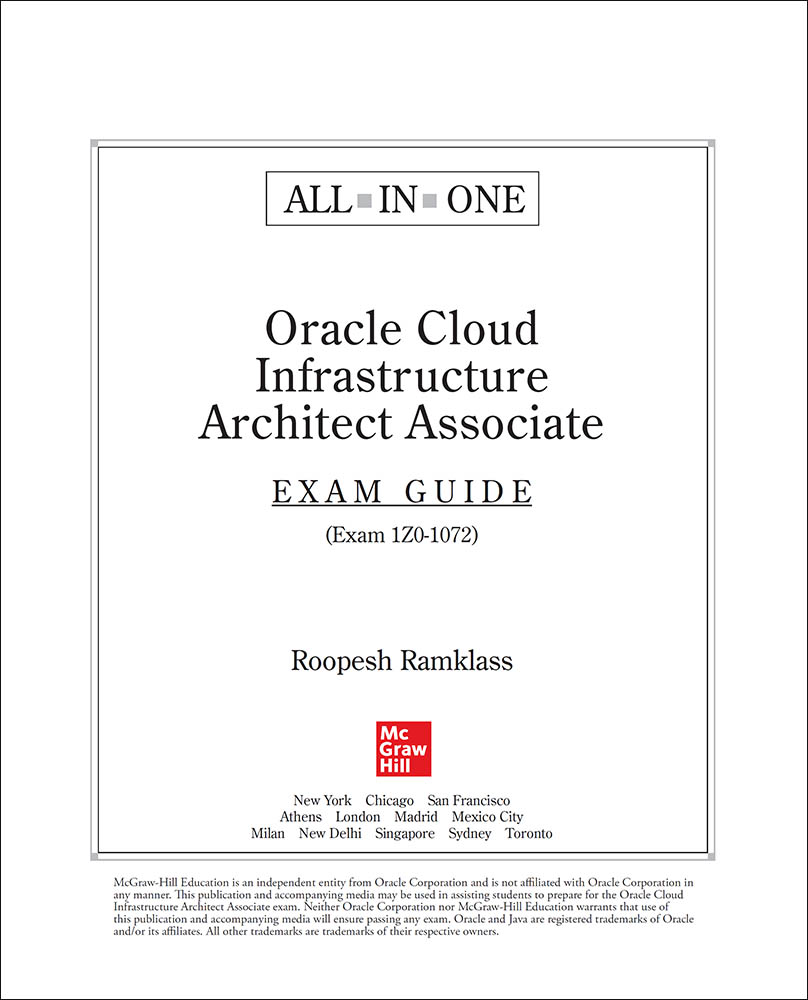 Title Page Oracle Cloud Infrastructure Architect Associate All In One Exam Guide Exam 1z0 