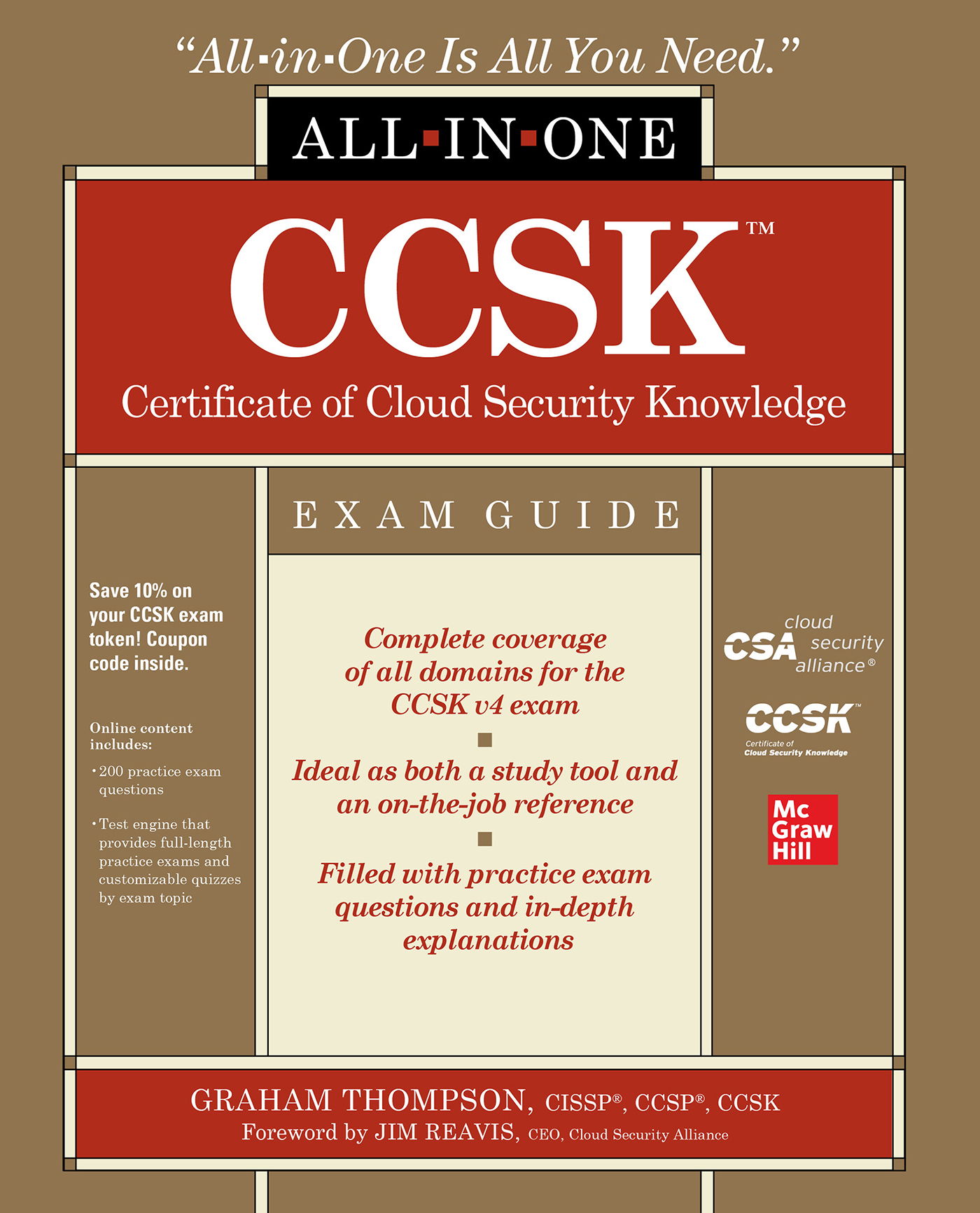 Cover CCSK Certificate of Cloud Security Knowledge All in One Exam