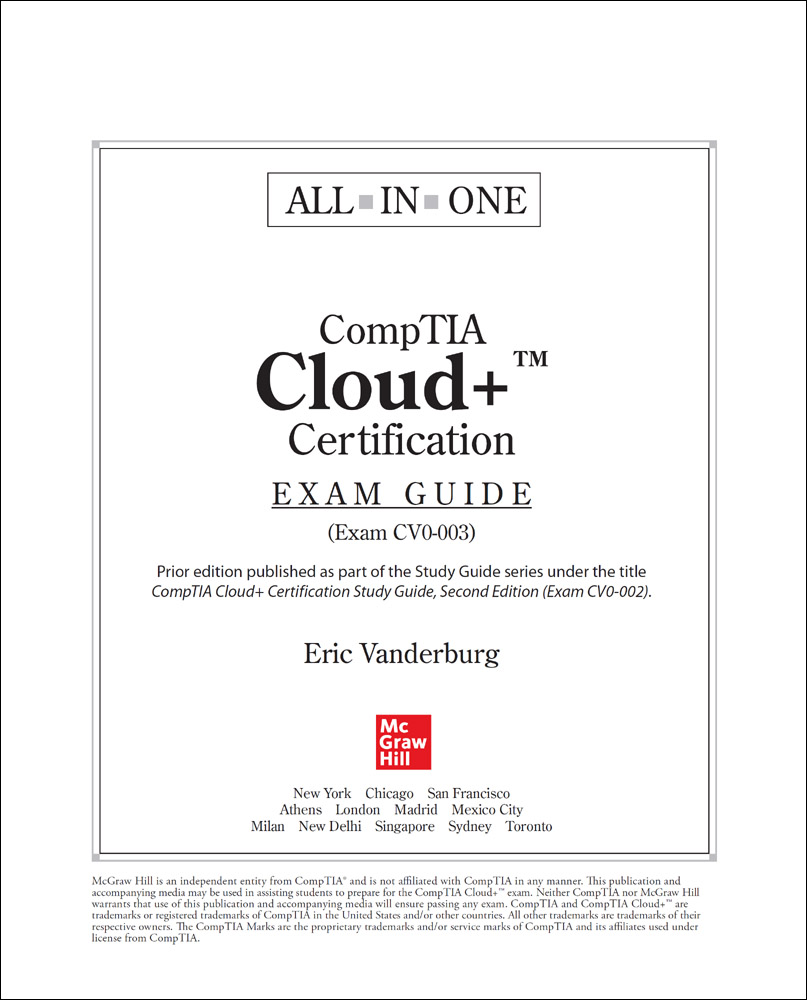 Title Page - CompTIA Cloud+ Certification All-in-One Exam Guide (Exam ...