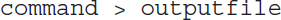 Command space greater than space output file.