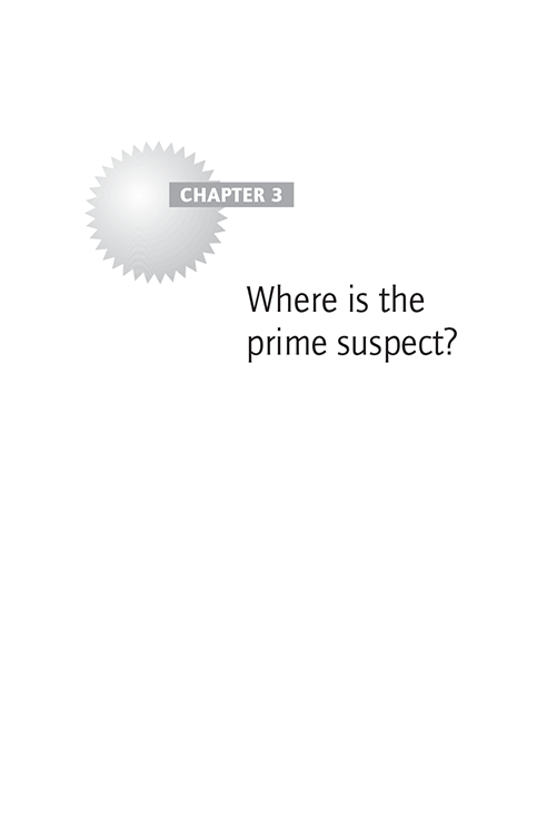 Chapter 3 Where is the prime suspect?