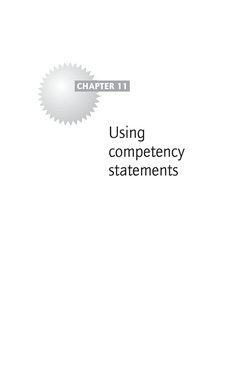 CHAPTER 11 Using competency statements