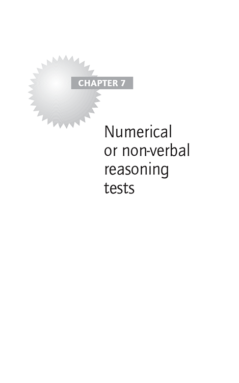 Numerical or non-verbal reasoning tests