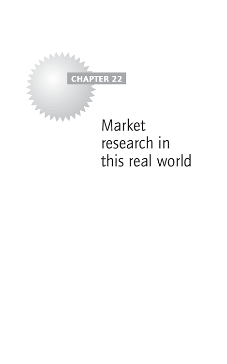 Chapter 22 Market research in this real world