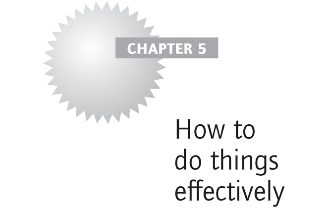 How to do things effectively