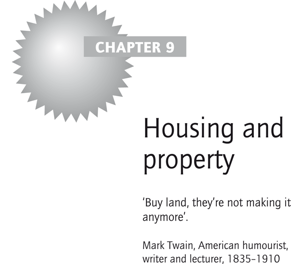 Housing and property