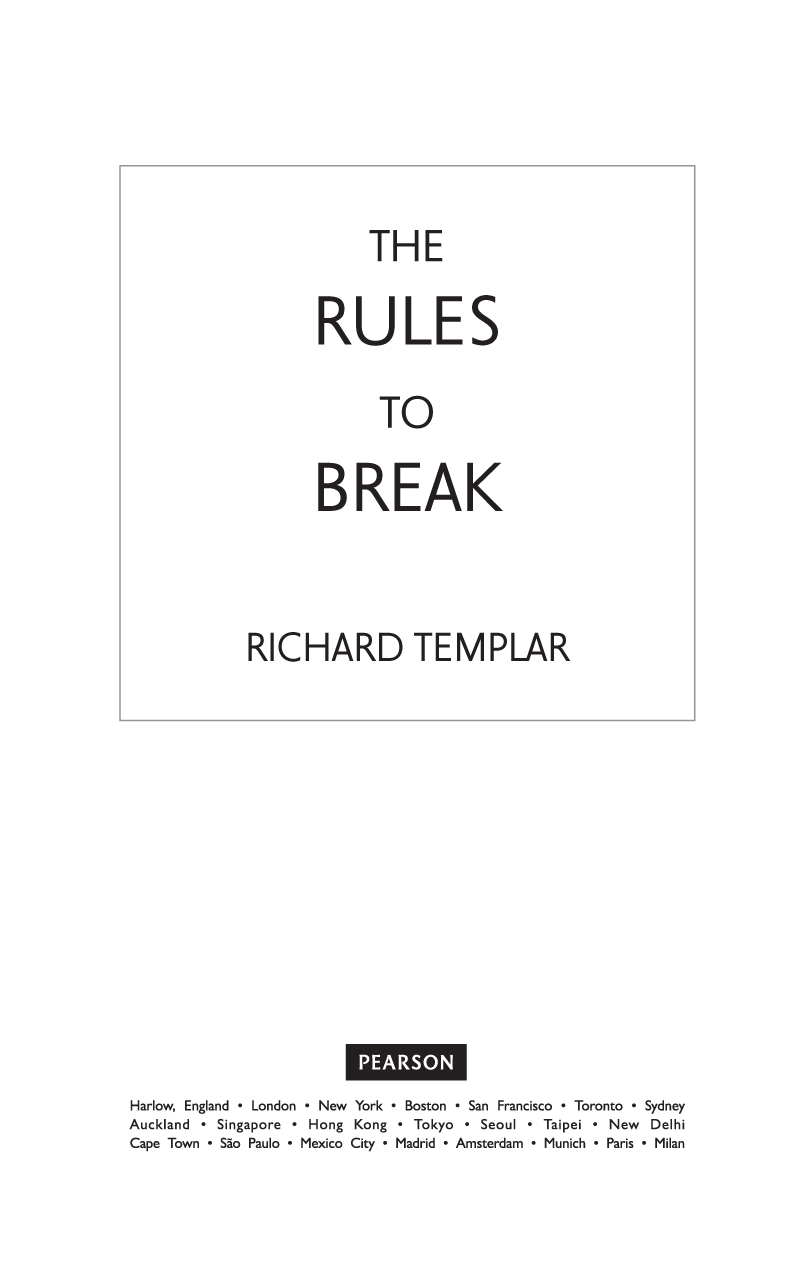 The Rules to Break