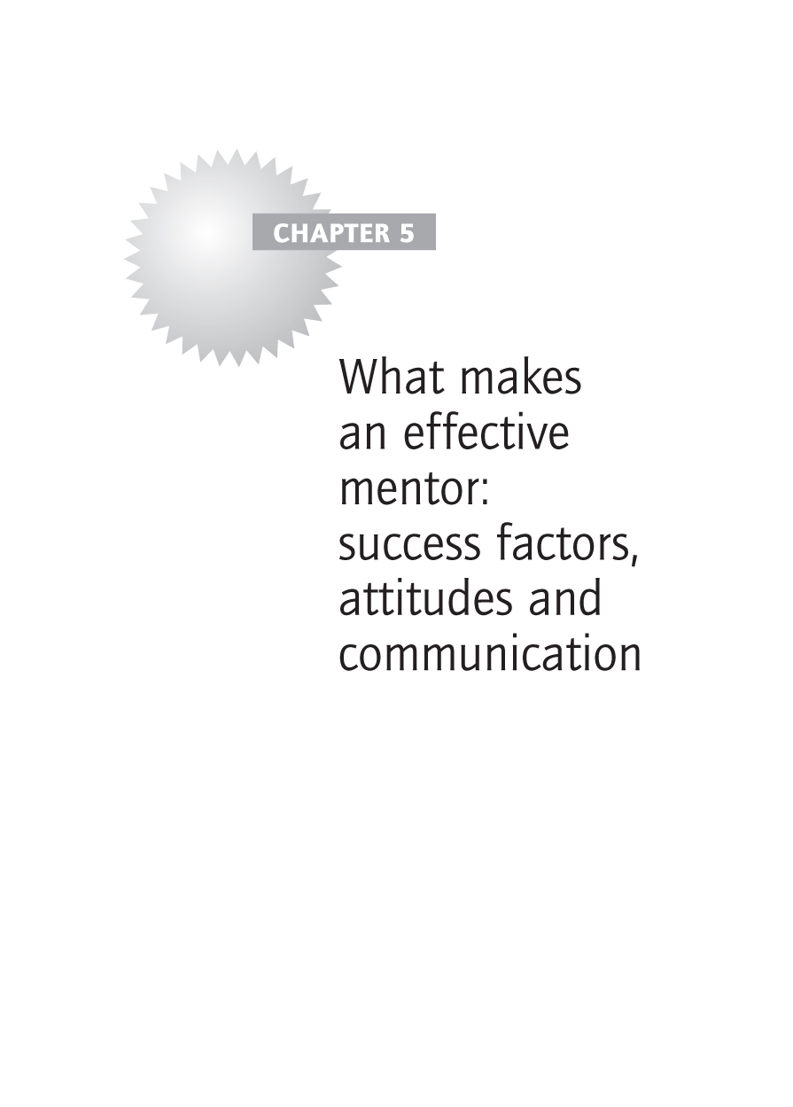 What makes an effective mentor: success factors, attitudes and communication