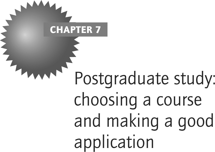 Postgraduate study: choosing a course and making a good application