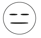 An expressionless face emoji.