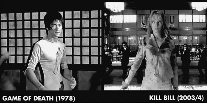 Figure 3.1 Still from Everything is a Remix (2011), documentary by Kirby Ferguson. Screenshots from Game of Death (1978), director Robert Clouse, and Kill Bill 1 (2003/4), director Quentin Tarantino.