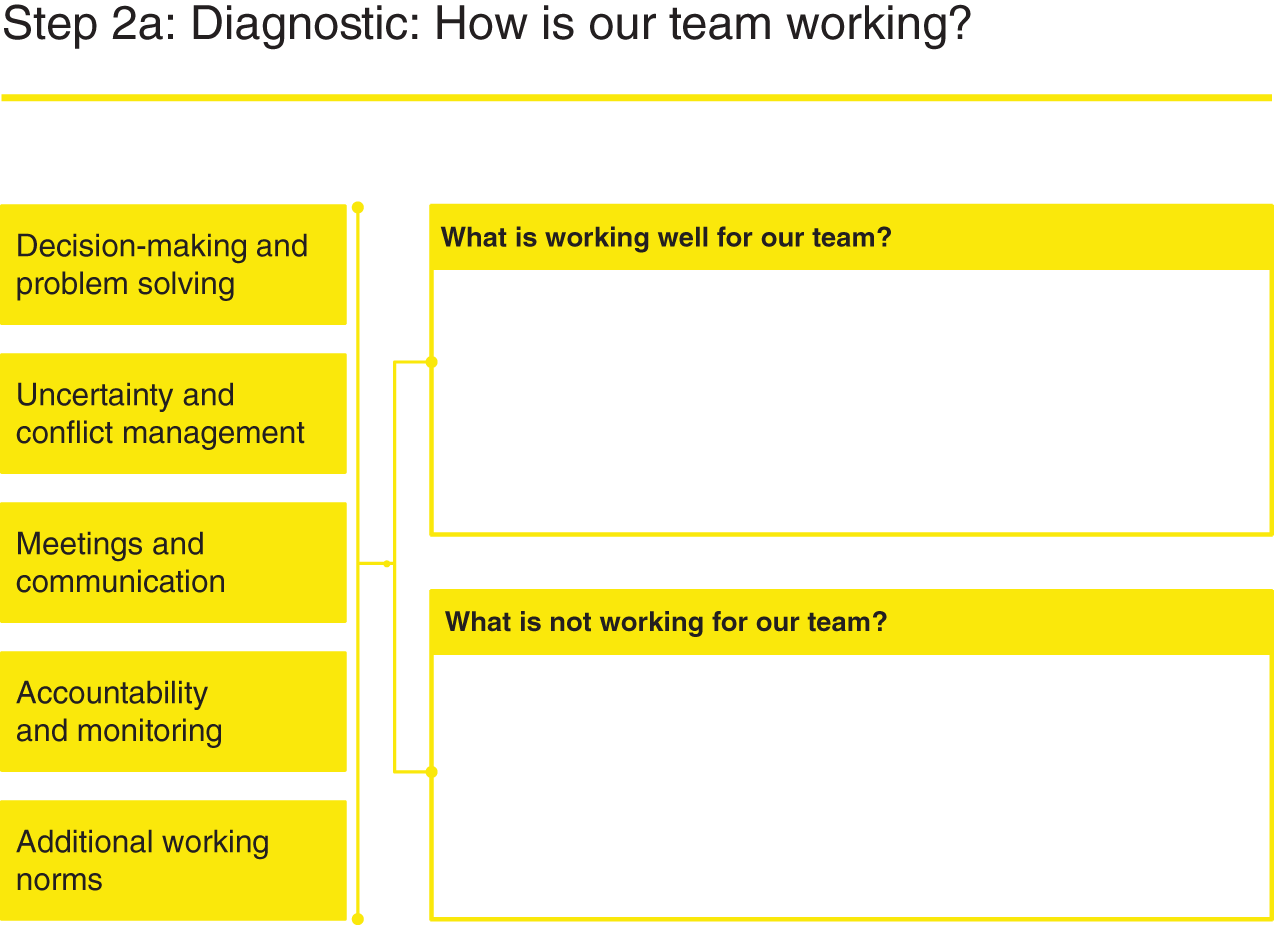 An illustration of Step 2a. Diagnostic: How is the team working.