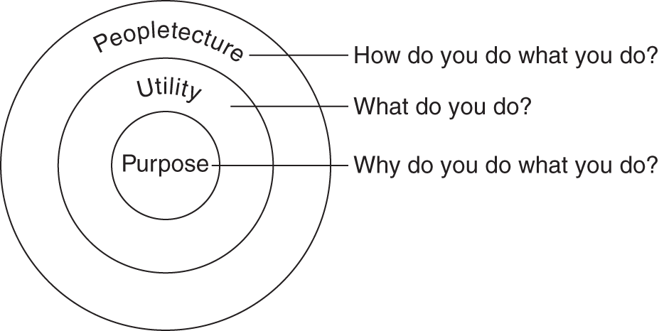 Schematic illustration of the purpose, utility, and architecture and how they interrelate.