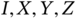 upper I comma upper X comma upper Y comma upper Z