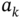 a Subscript k