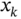 x Subscript k