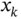 x Subscript k