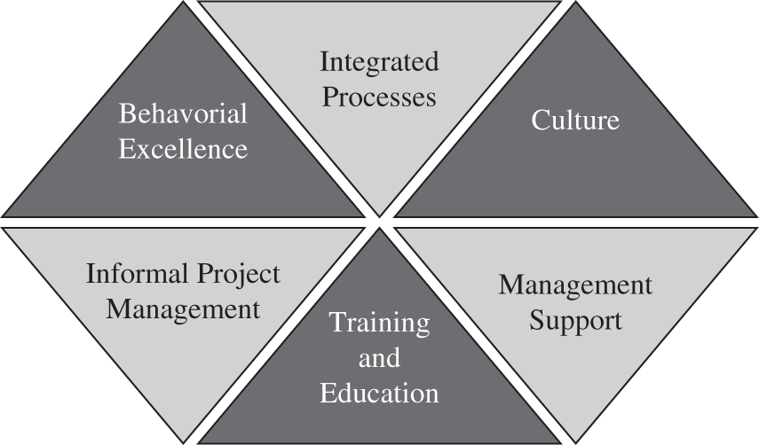 Schematic illustration of six components of excellence.