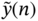 ModifyingAbove y With tilde left-parenthesis n right-parenthesis