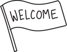 Schematic illustration of a welcome tag.